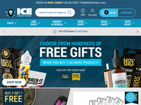 'iceheadshop.co.uk' screenshot