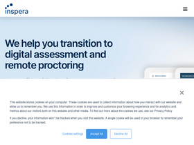 'inspera.no' screenshot