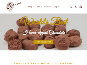 rebeccaschocolates.com homepage screenshot