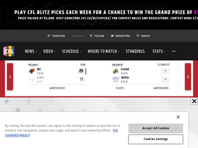 'cfl.ca' screenshot