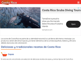 'recetascostarica.com' screenshot