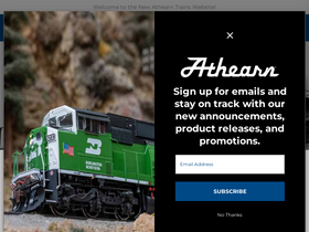 'athearn.com' screenshot