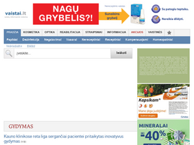'vaistai.lt' screenshot
