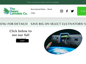 'thehappycannaco.com' screenshot