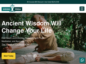 'siddhiyoga.com' screenshot