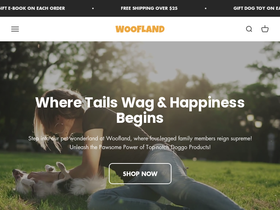 woofland.co homepage screenshot