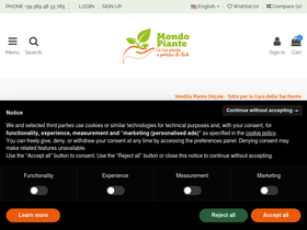 'mondopiante.com' screenshot