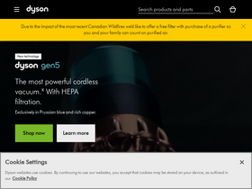 'dyson.com' screenshot