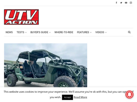 'utvactionmag.com' screenshot