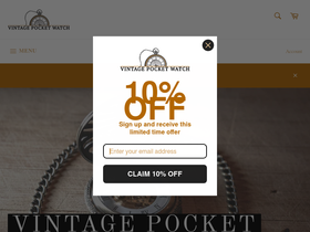 vintage-pocket-watch.com homepage screenshot