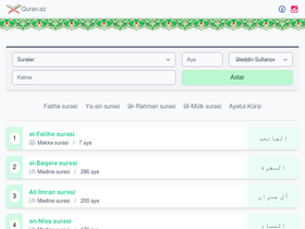 'quran.az' screenshot