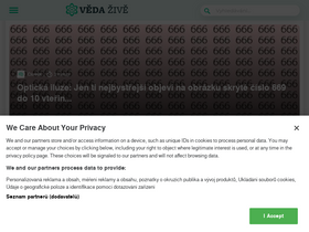 'vedazive.cz' screenshot