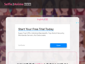 'selfie2anime.com' screenshot