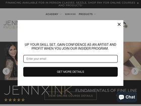 JENNXINK PMU & ACADEMY homepage screenshot
