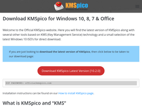 'officialkmspico.com' screenshot