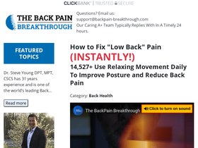 'backpain-breakthrough.com' screenshot