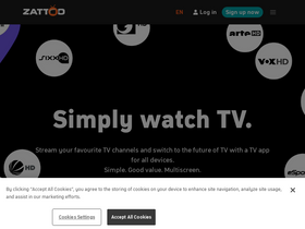'zattoo.com' screenshot