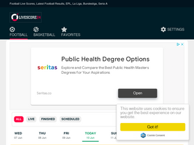 'livescore24.mobi' screenshot