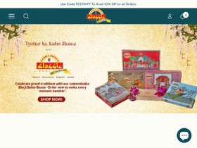 Classic Radhey Sweets website screenshot