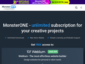 'monsterone.com' screenshot