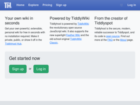 'tiddlyhost.com' screenshot