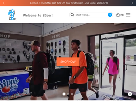 2goodclothing.com homepage screenshot