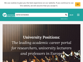 'universitypositions.eu' screenshot