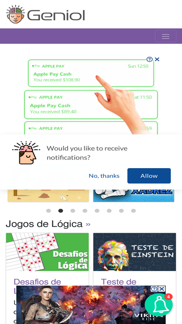 Geniol - Jogos para pessoas inteligentes