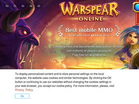 'warspear-online.com' screenshot