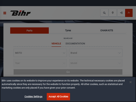 'mybihr.com' screenshot