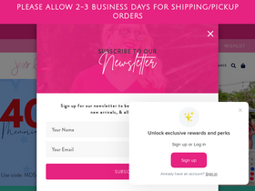 jessleaboutique.com homepage screenshot