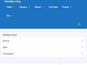 'saintlyliving.com' screenshot