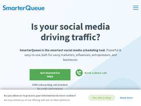 'smarterqueue.com' screenshot