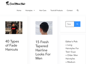'coolmenshair.com' screenshot