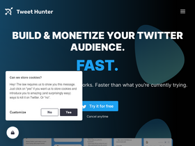 'tweethunter.io' screenshot
