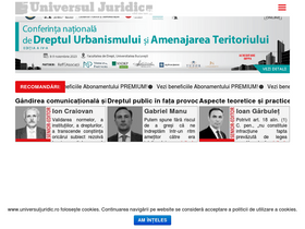 'universuljuridic.ro' screenshot