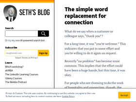 'seths.blog' screenshot
