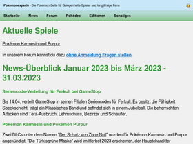 'pokemonexperte.de' screenshot