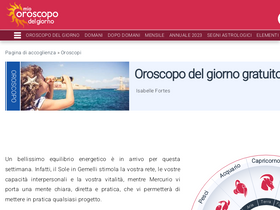 'mio-oroscopo-del-giorno.com' screenshot