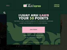 'thaiexpress.ca' screenshot