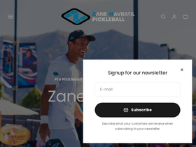 zanenavratilpickleball.com homepage screenshot