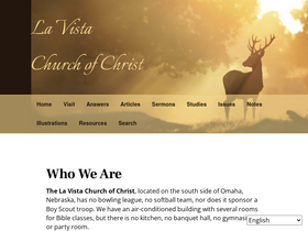 'lavistachurchofchrist.org' screenshot