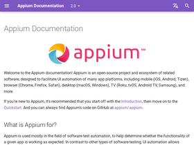 'appium.io' screenshot