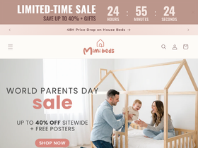 Mimi Beds homepage screenshot