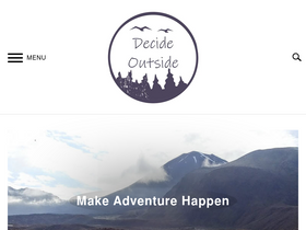 'decideoutside.com' screenshot