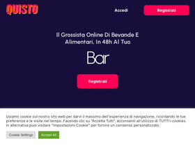 Quisto homepage screenshot