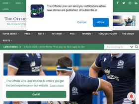 'theoffsideline.com' screenshot