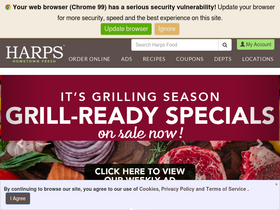 'harpsfood.com' screenshot
