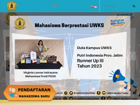 'uwks.ac.id' screenshot