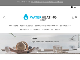 waterheatingdirect.com homepage screenshot